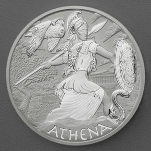 Silbermünze 5oz "Athena" 2022 Gods of Olympus (Tuvalu) - Hauptansicht