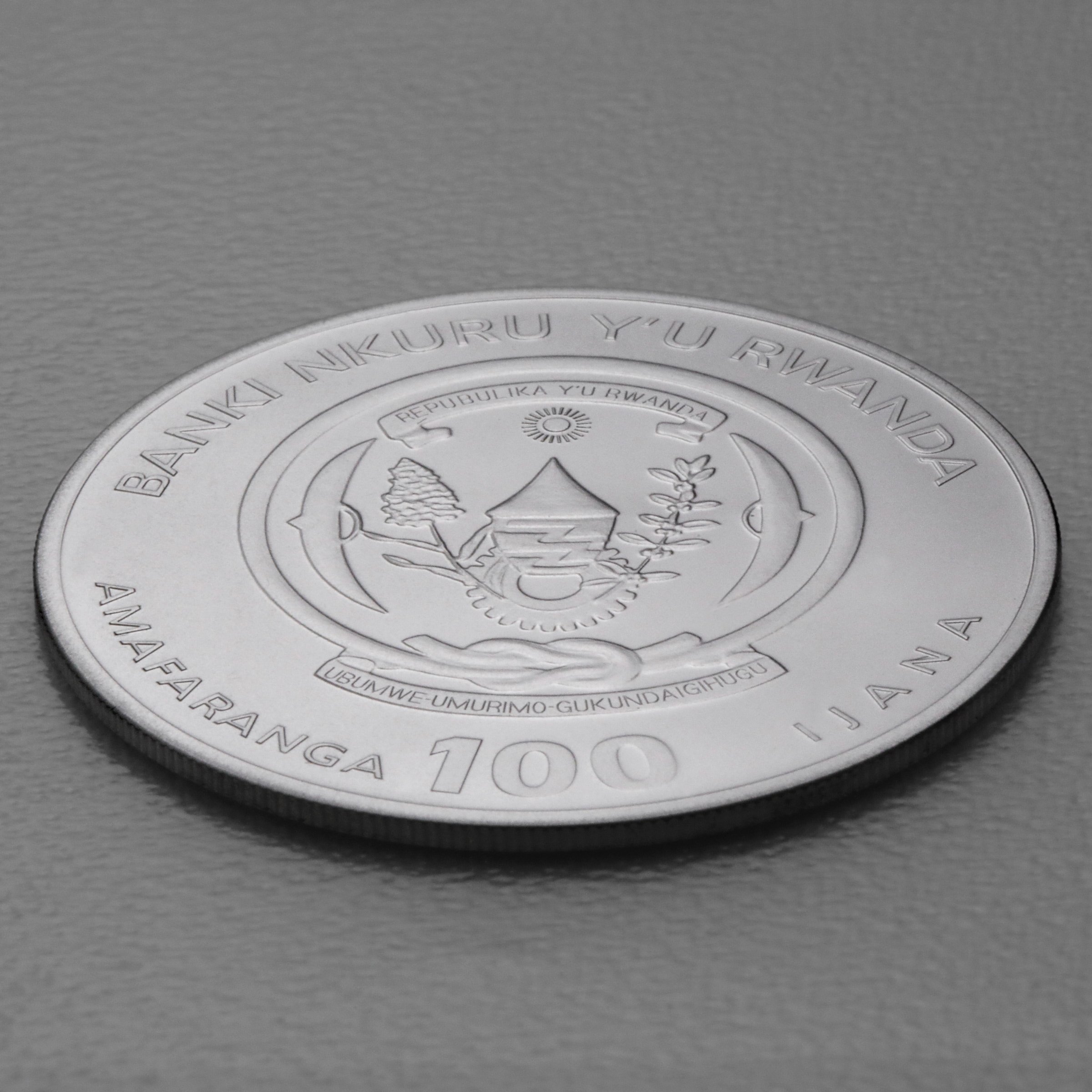 Platinmünze 1oz "Krokodil" 2023 African Ounce (Ruanda) - Detailansicht 3