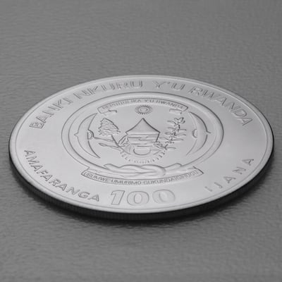 Platinmünze 1oz "Krokodil" 2023 African Ounce (Ruanda) - Miniaturansicht 4