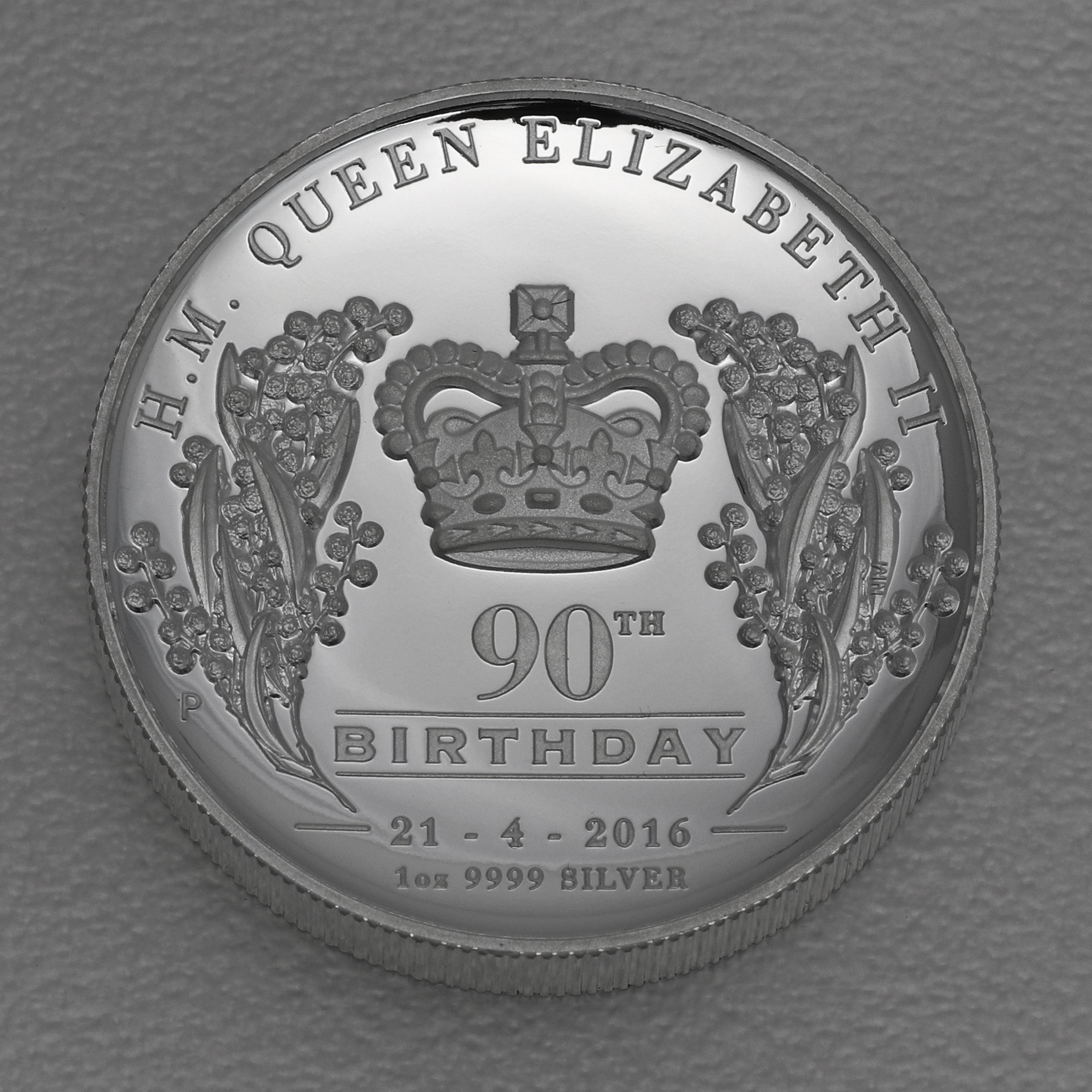 Silbermünze 1oz "90th Birthday" 2016 (PP/HR) H. M. Queen Elizabeth II. (Australia) - Hauptansicht