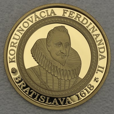 Goldmünze "100 Euro" 2018 400. Jahrestag Krönung Ferdinand II. (Slowakei) - Miniaturansicht 2