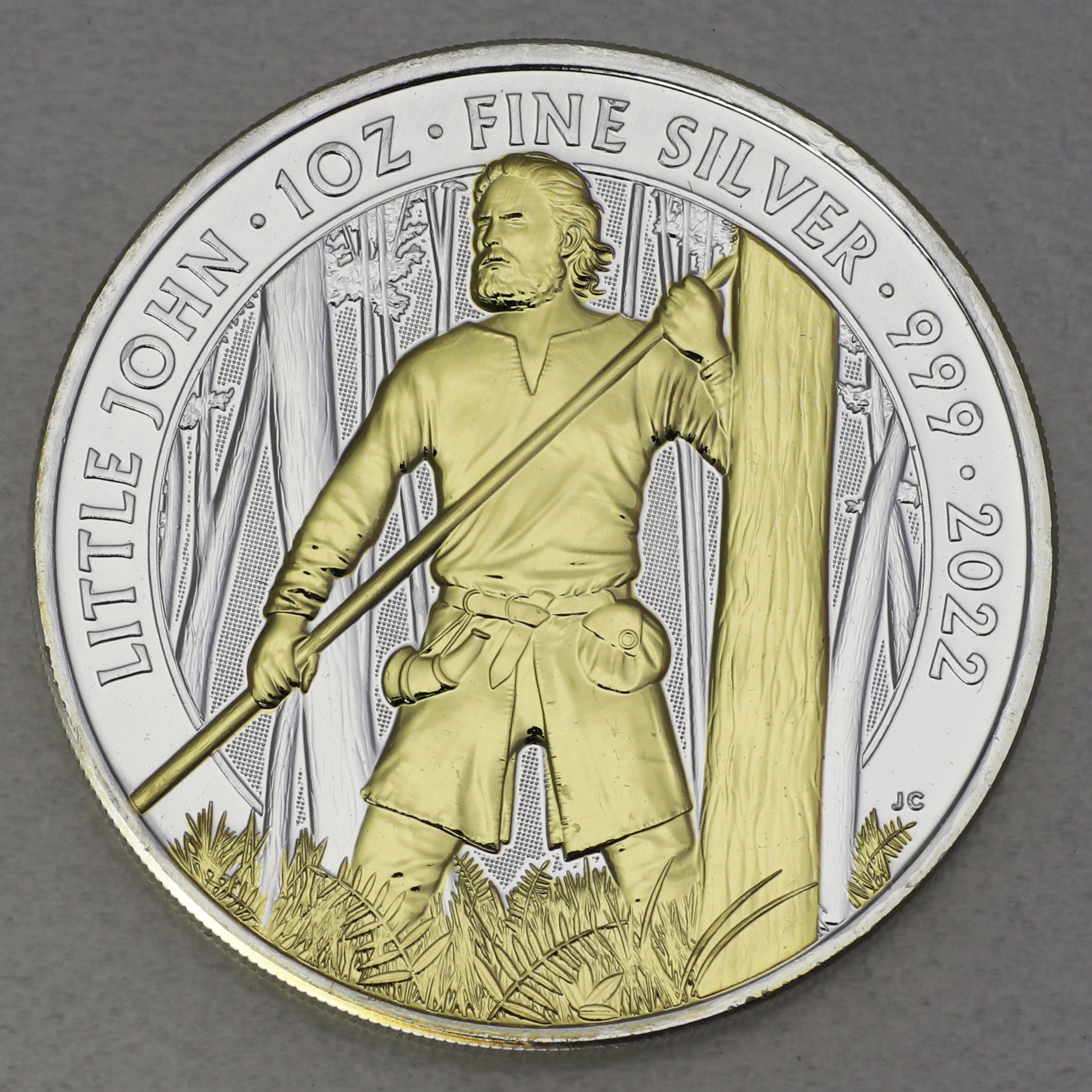 Silbermünze 1oz "Little John" 2022 (vergoldet) Myths and Legends (Großbritannien) - Hauptansicht