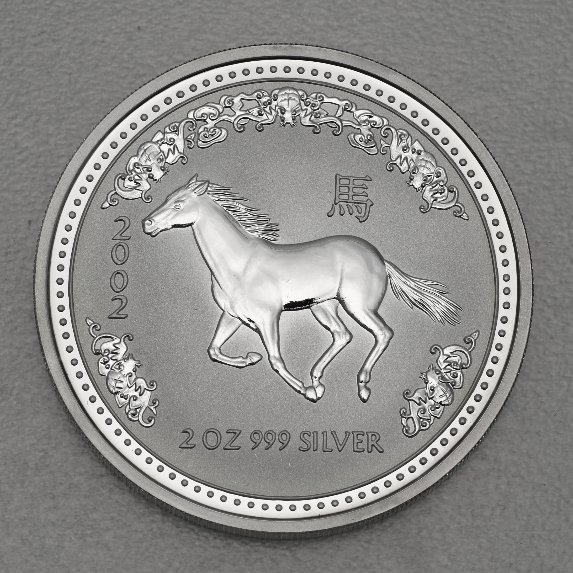 Silbermünze 2oz "Pferd" 2002 Lunar I – Year of the Horse (Australien) - Hauptansicht