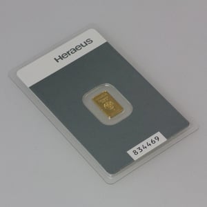 Goldbarren 1g "Kinebar" HERAEUS - Miniaturansicht 3
