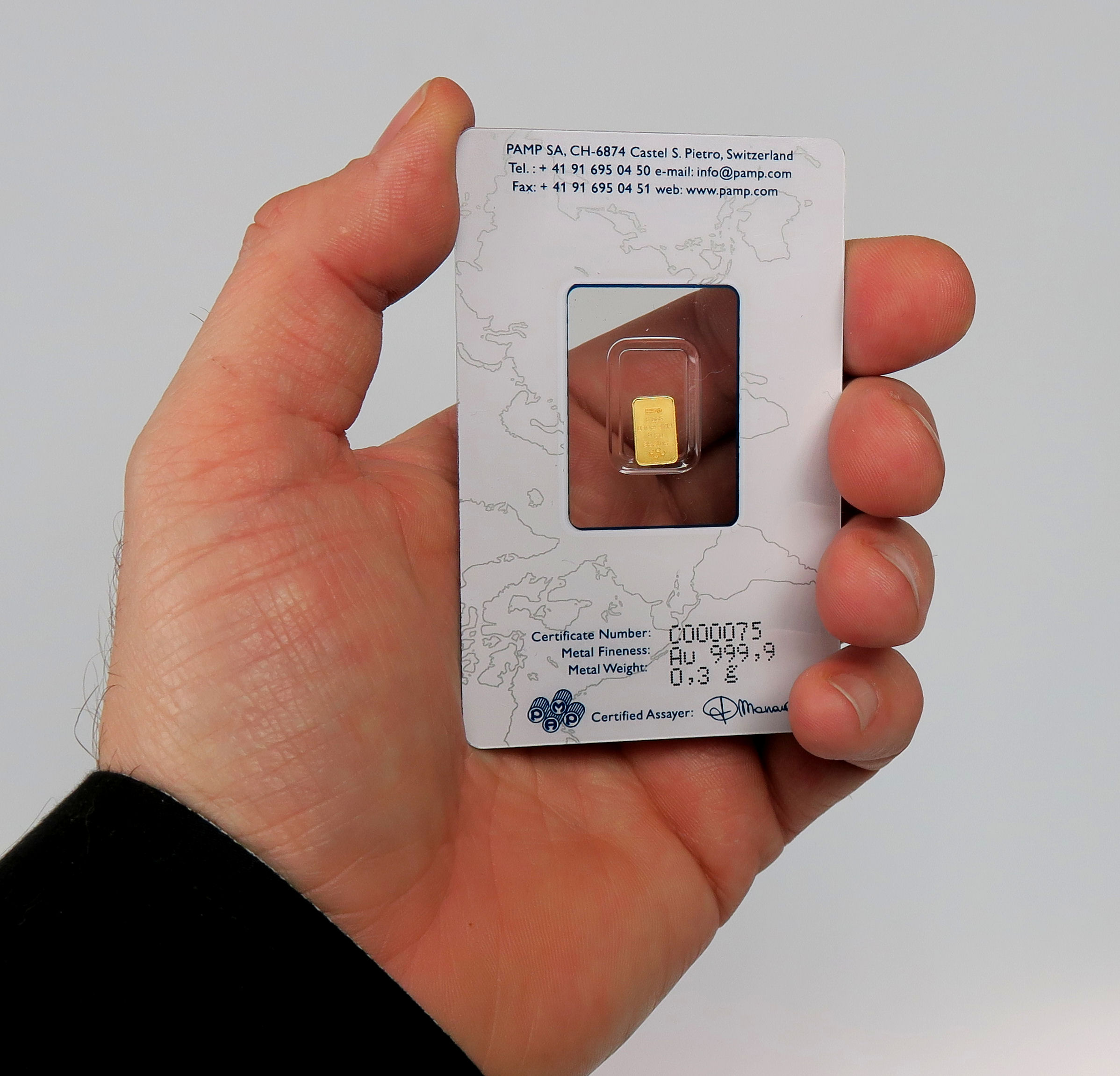 Goldbarren 0,3g PAMP "Fortuna" - Detailansicht 2