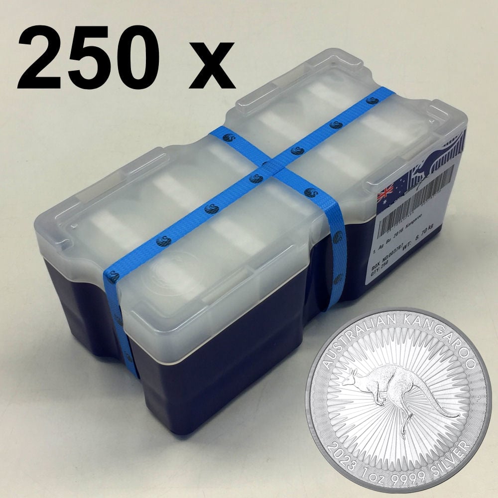 Silbermünze 250 x 1oz "Känguru" aktueller Jahrgang Masterbox (Australien) - Detailansicht 1