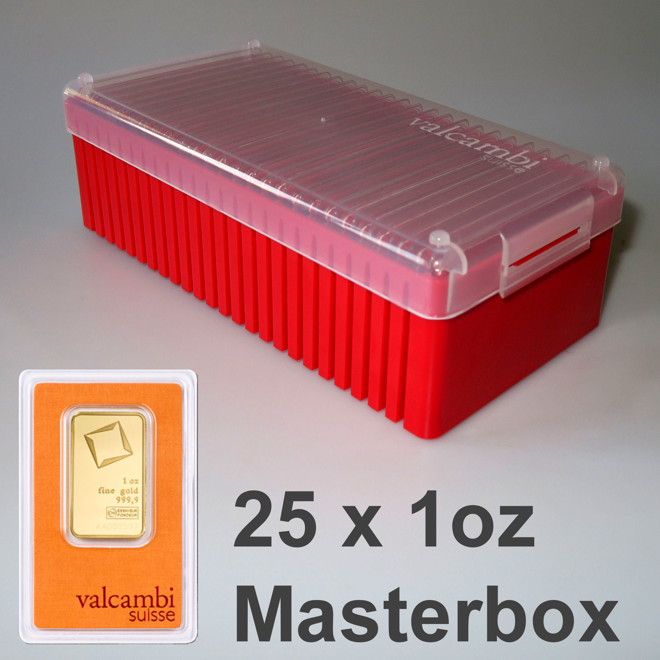 Goldbarren 25x 1oz VALCAMBI (Masterbox) - Hauptansicht