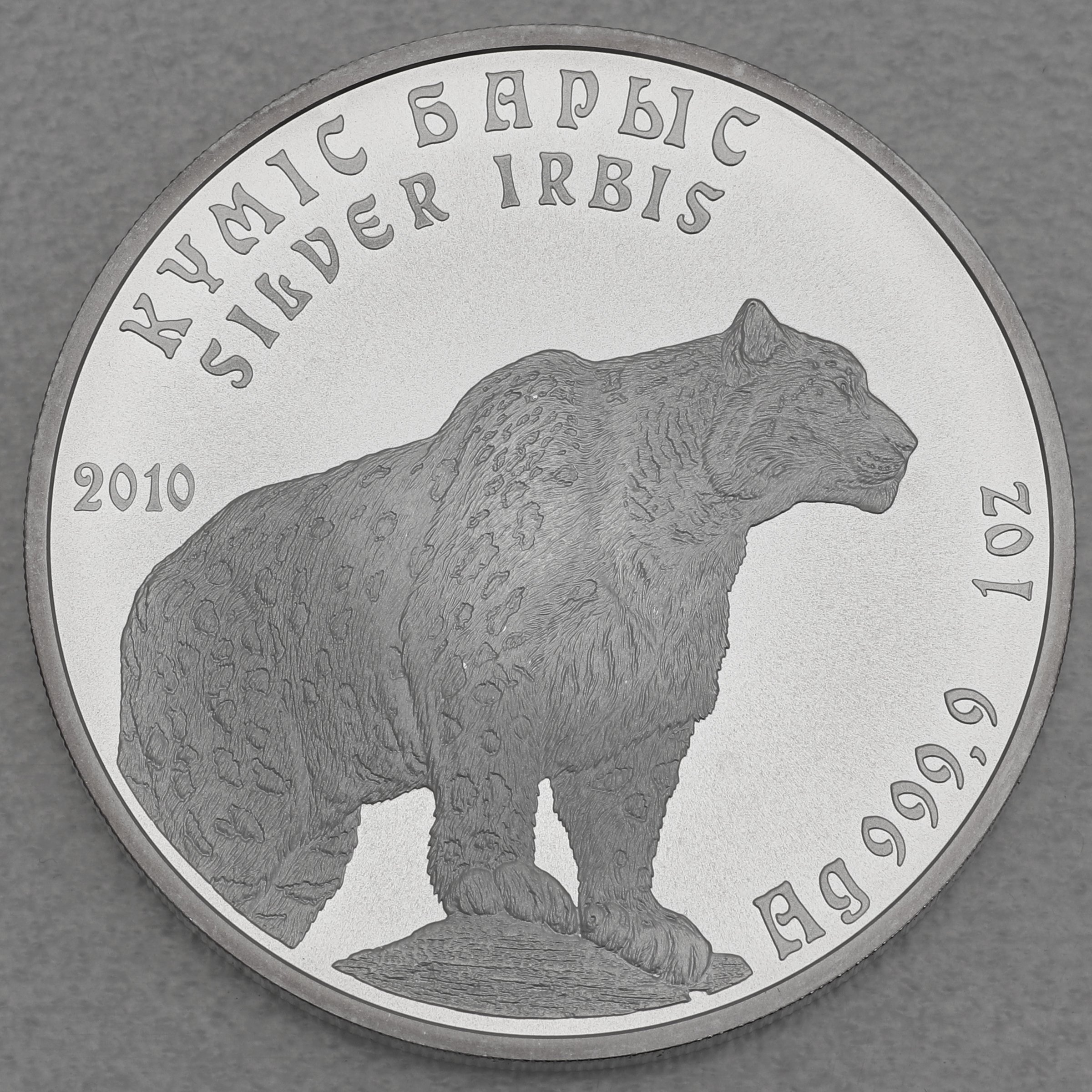 Silbermünze 1oz "Schneeleopard" 2010 (Kasachstan) - Hauptansicht