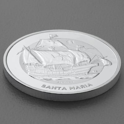 Silbermünze 1oz "Santa Maria" 2022 (Britische Jungferninseln) - Miniaturansicht 3