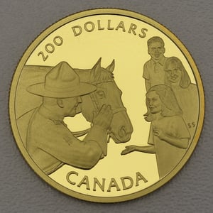 Goldmünze 200 Dollar "Mounted Police" 1993 (Kanada) - Hauptansicht