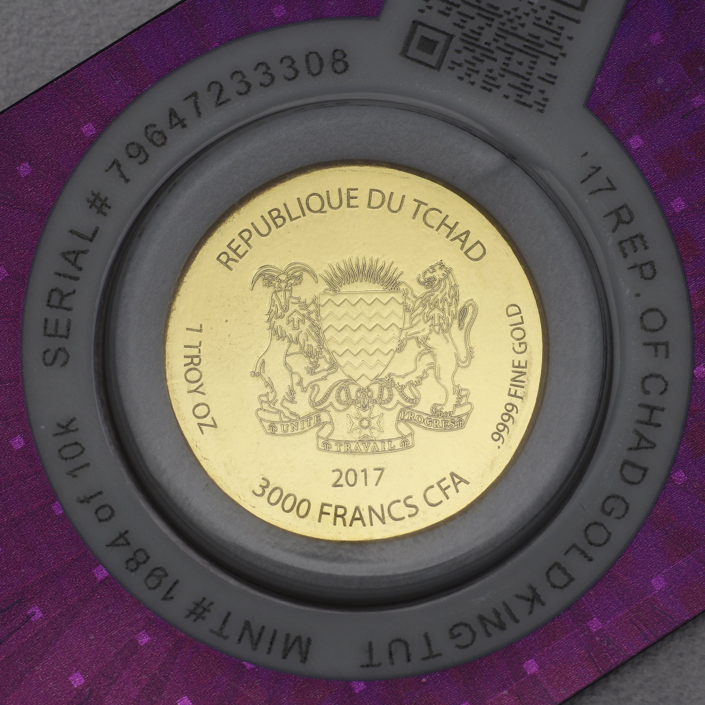 Goldmünze 1oz "Tutanchamun" 2017 (Tschad) - Detailansicht 1