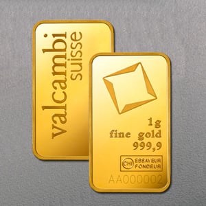 Goldbarren 1g VALCAMBI - "Resale" - Hauptansicht