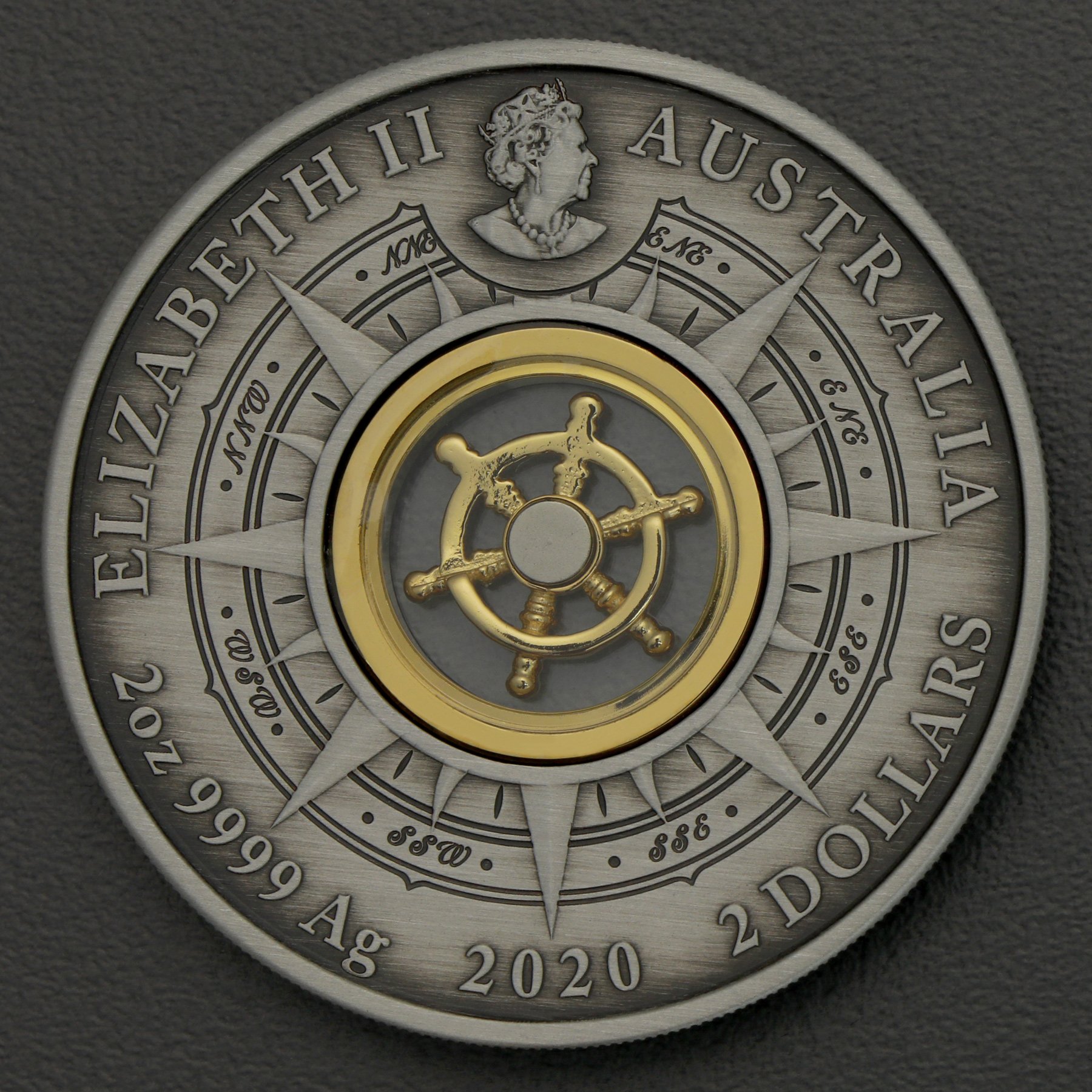 Silbermünze 2oz "Endeavour" 2020 (AF) Voyage of Discovery 1770-2020 (Tuvalu) - Detailansicht 1