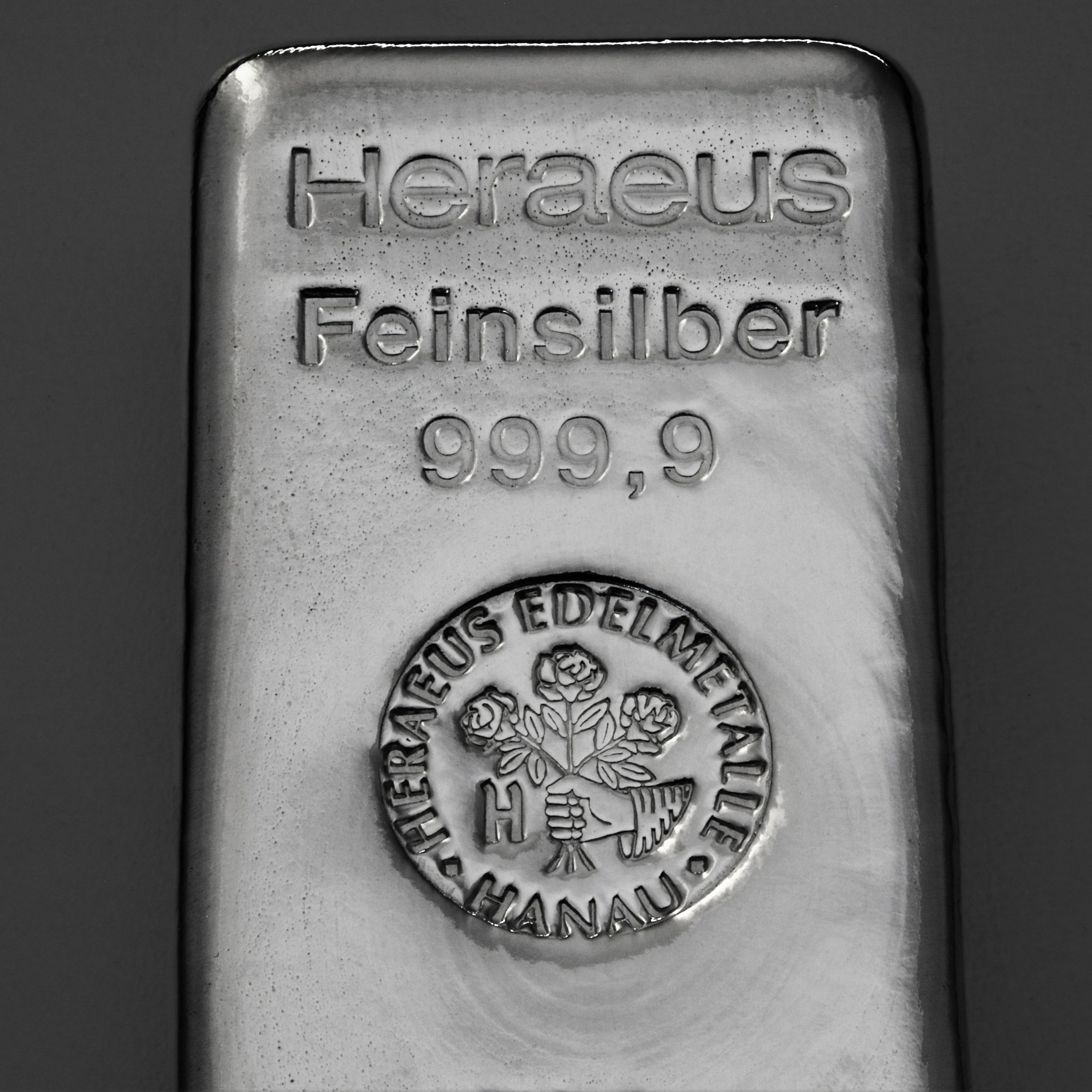 Silberbarren 1kg/1000g HERAEUS gegossen - Detailansicht 9