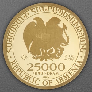 Goldmünze 1/2oz "Arche Noah" aktueller Jahrgang (Armenien) - Miniaturansicht 2