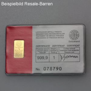Goldbarren 1g "Resale" (div. Hersteller) - Miniaturansicht 9
