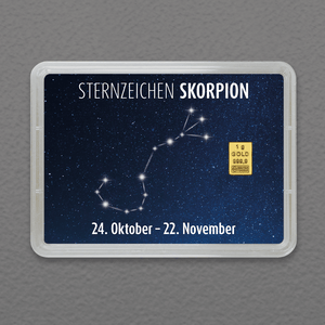 Goldbarren 1g "Sternzeichen: Skorpion" (Flip) - Hauptansicht