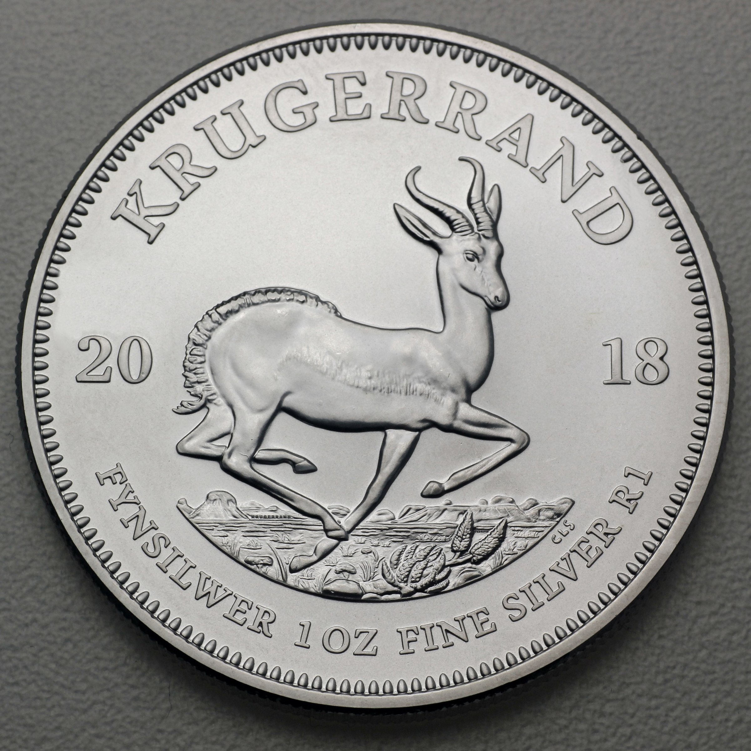 Silbermünze 1oz "Krügerrand" 2018 diff. (Südafrika) - Hauptansicht
