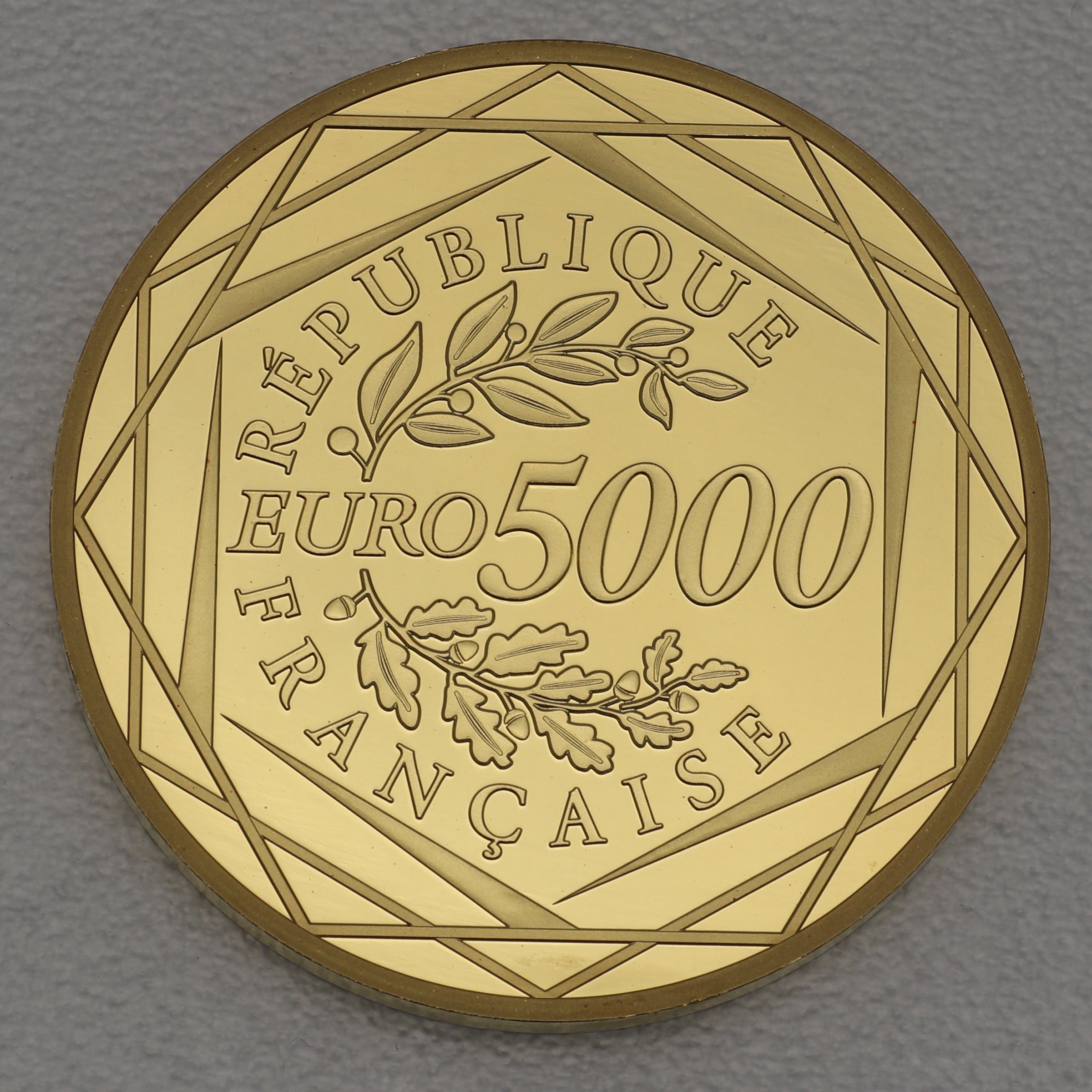 Goldmünze 5000 Euro "Der Hahn" 2016 (Frankreich) - Detailansicht 1