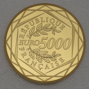 Goldmünze 5000 Euro "Der Hahn" 2016 (Frankreich) - Miniaturansicht 2