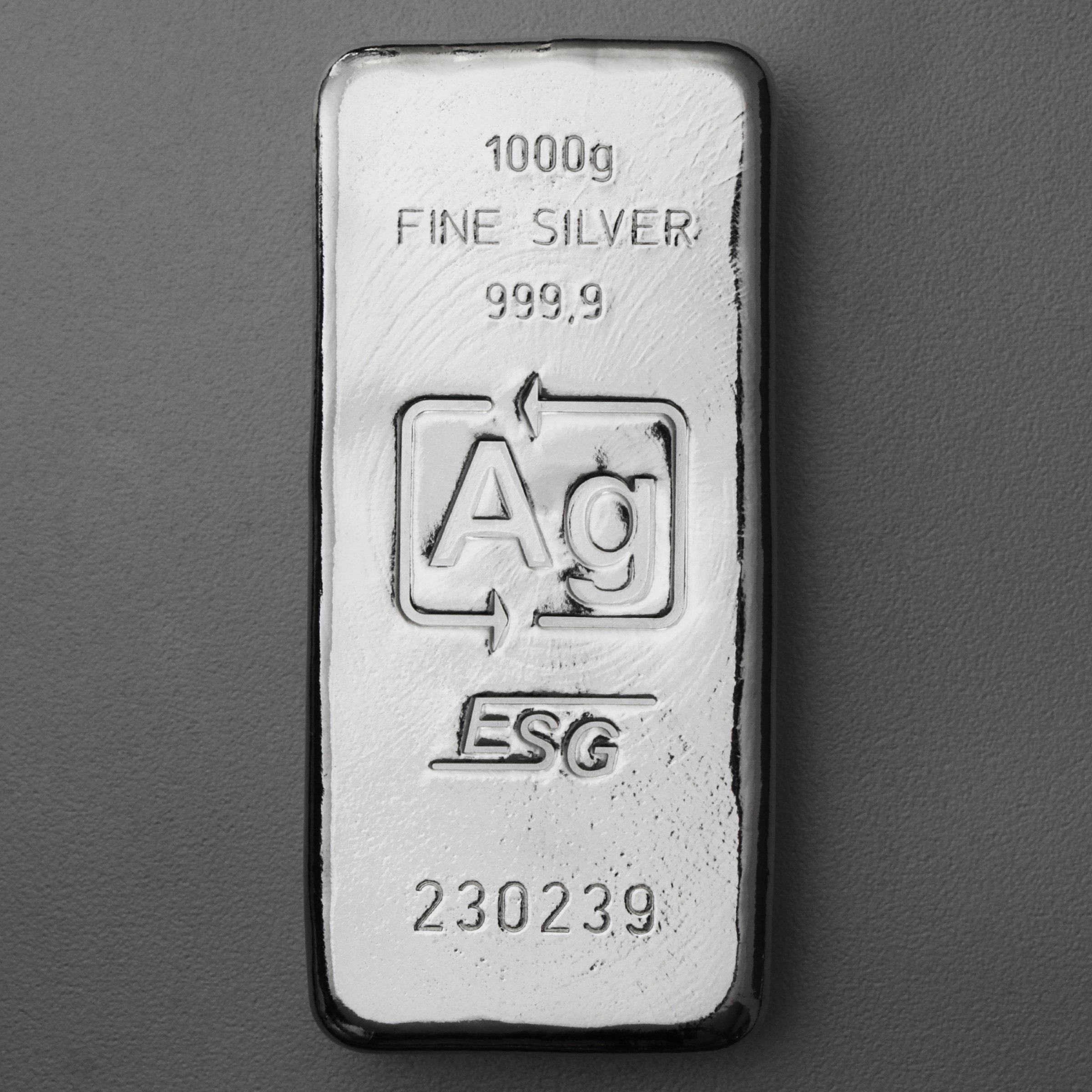 Silberbarren 1kg ESG, gegossen - Hauptansicht