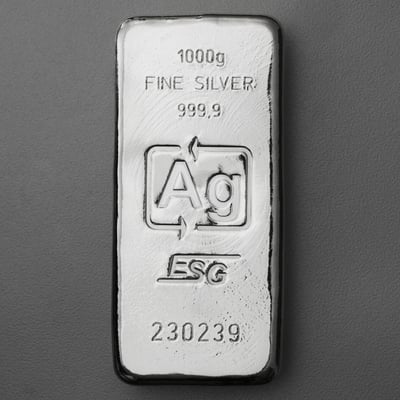 Silberbarren 1kg ESG, gegossen - Miniaturansicht 1