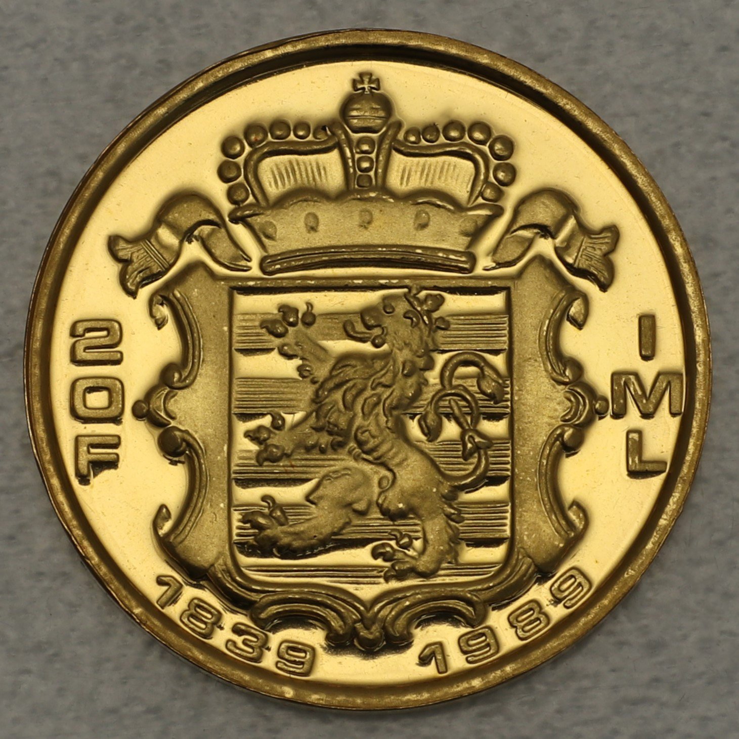 Goldmünze 20 Francs "Jean Grand-Duc de Luxembourg" (Luxemburg) - Detailansicht 1