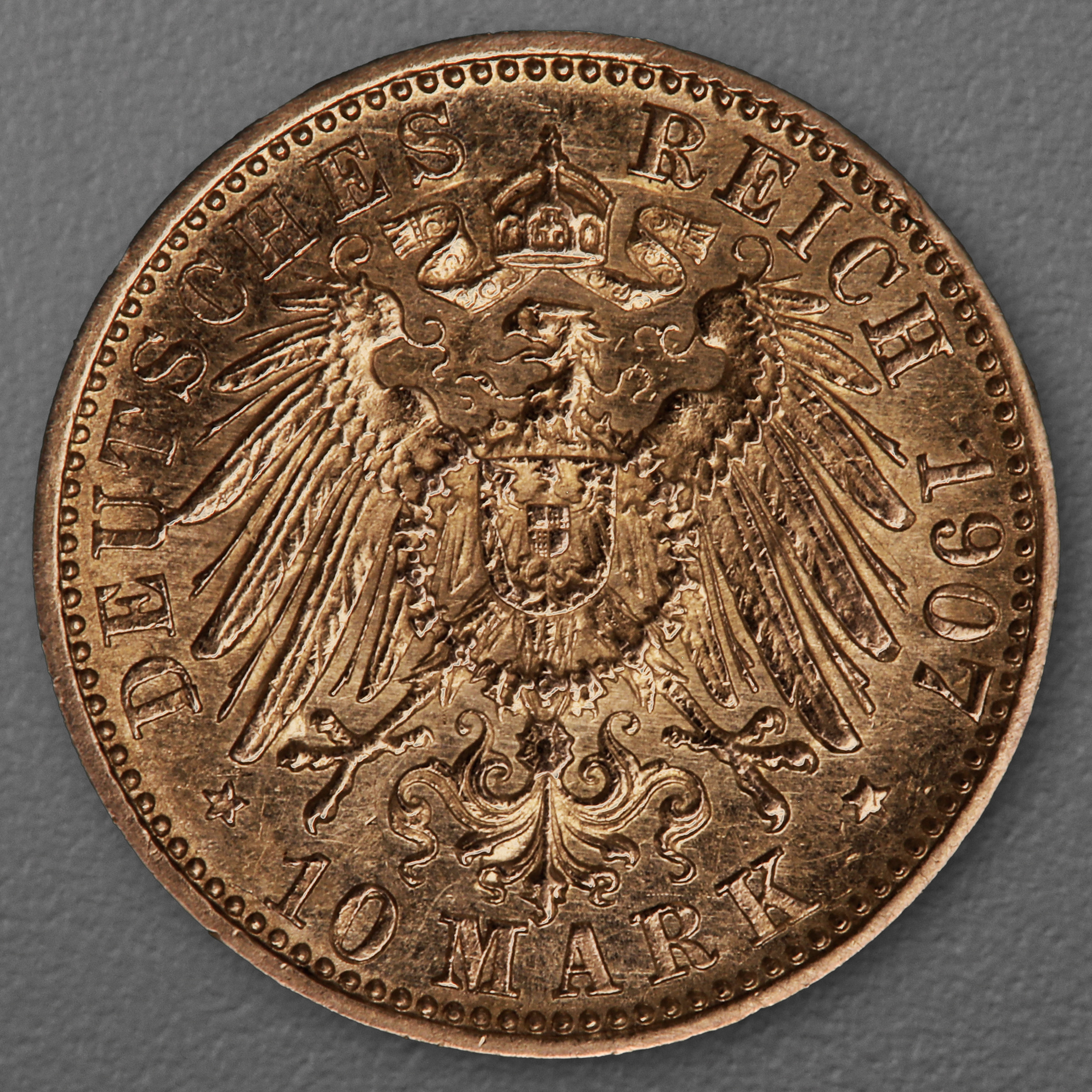 Goldmünze 10 Mark "Friedrich I." 1907-G J.190 (Baden) - Detailansicht 1