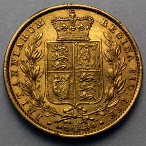 Goldmünze 1 Sovereign "Victoria" Wappen (Großbritannien) - Miniaturansicht 2
