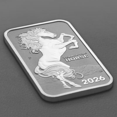 Silbermünzbarren 1oz "Rectangular Horse" 2026 diff. (Australien) - Miniaturansicht 3