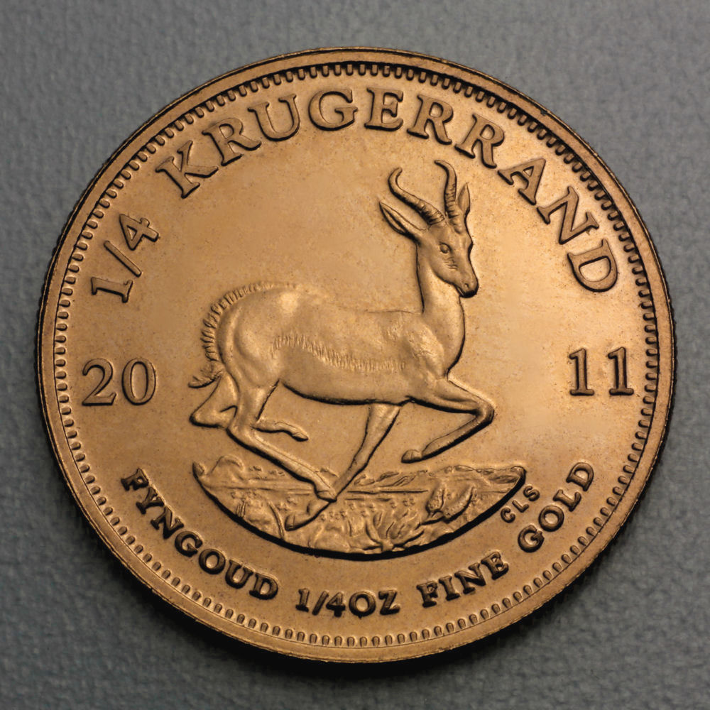 Goldmünze 1/4oz "Krügerrand" verschiedene Jahrgänge (Südafrika) - Detailansicht 1