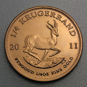Goldmünze 1/4oz "Krügerrand" verschiedene Jahrgänge (Südafrika) - Miniaturansicht 2