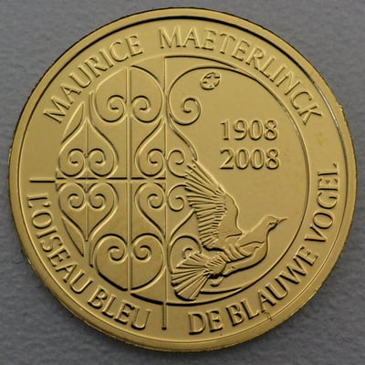 Goldmünze 50 Euro "Der blaue Vogel" 2008 (Belgien) - Miniaturansicht 1