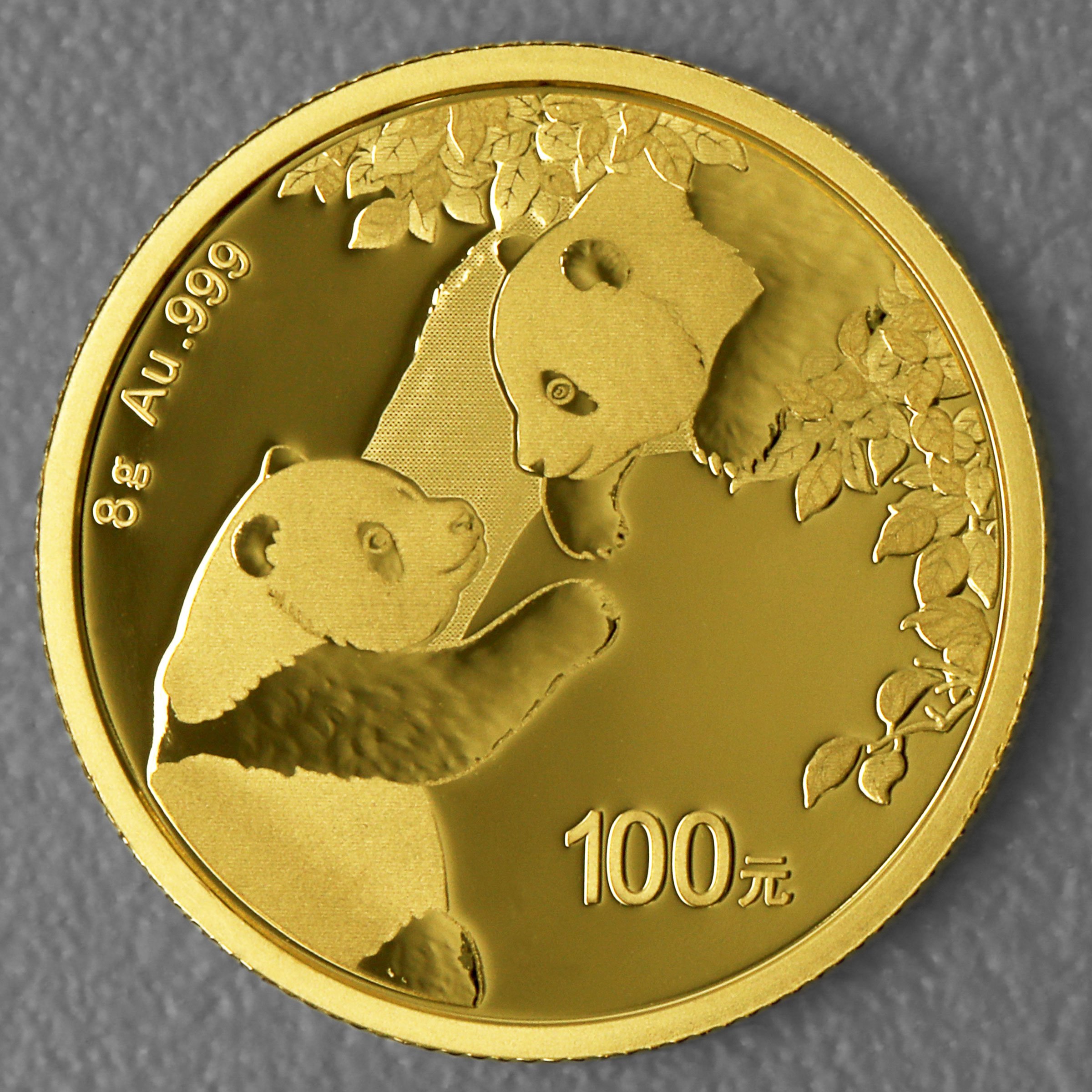 Goldmünze 8g "Panda" 2023 (China) - Hauptansicht