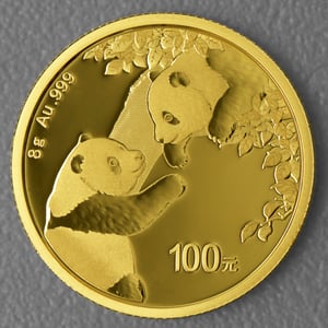 Goldmünze 8g "Panda" 2023 (China) - Hauptansicht