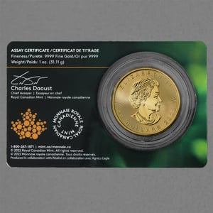 Goldmünze 1oz "Maple Leaf" 2022 Gold from a single mine – Meliadine (Kanada) - Miniaturansicht 4
