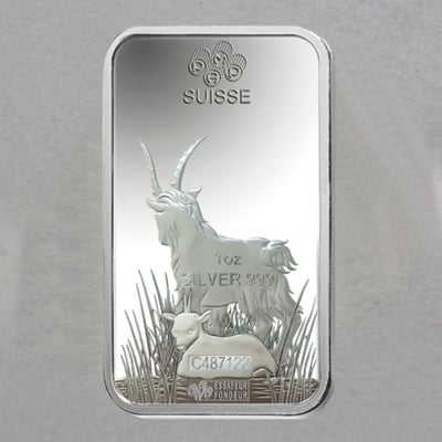 Silberbarren 1oz "Ziege 2015" Lunar PAMP - Miniaturansicht 4