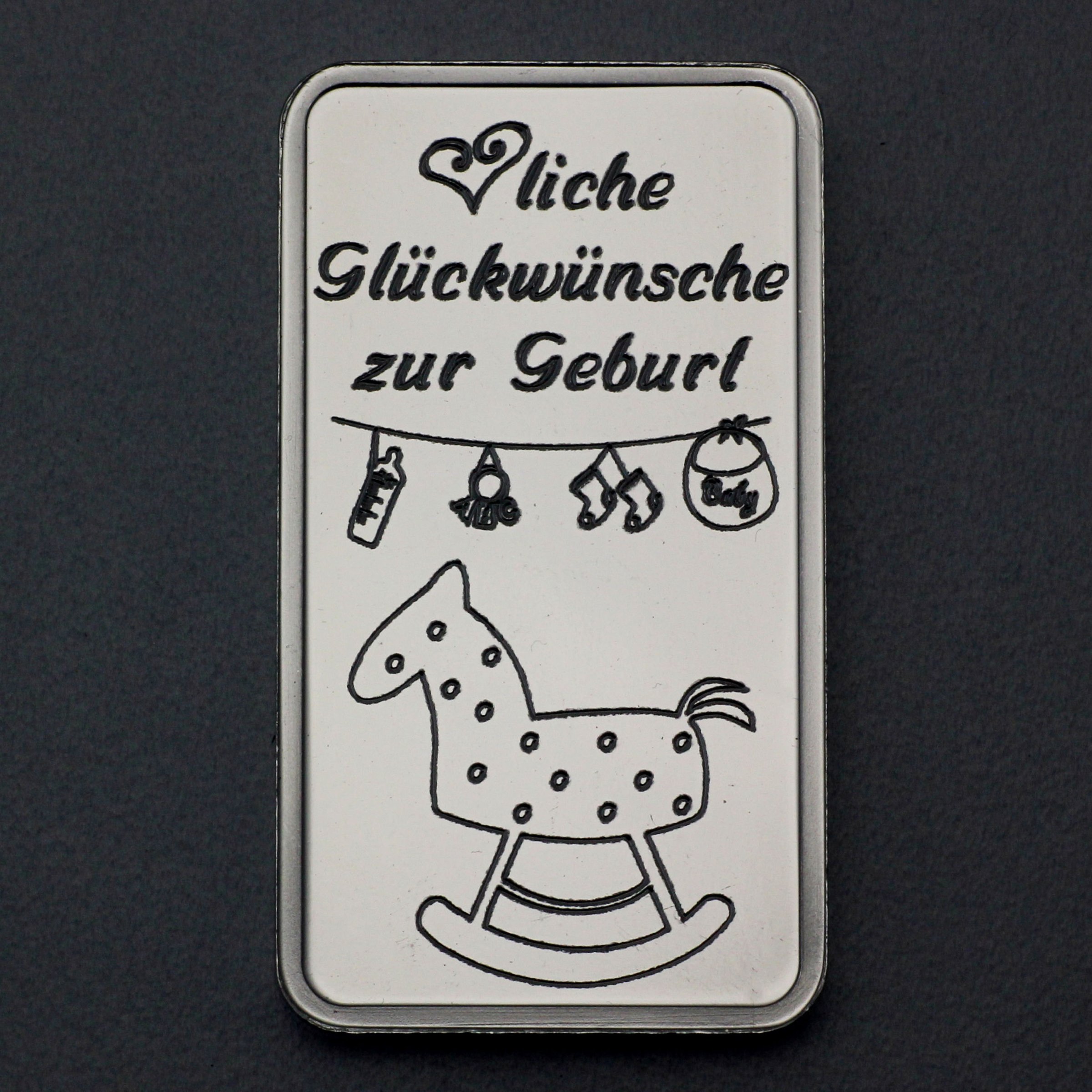 Silberbarren 1oz "Zur Geburt" ESG - Hauptansicht