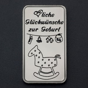 Silberbarren 1oz "Zur Geburt" ESG - Hauptansicht