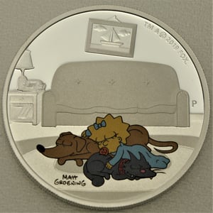 Silbermünze 1oz "Maggie Simpson" 2019 The Simpsons (Tuvalu) - Miniaturansicht 1