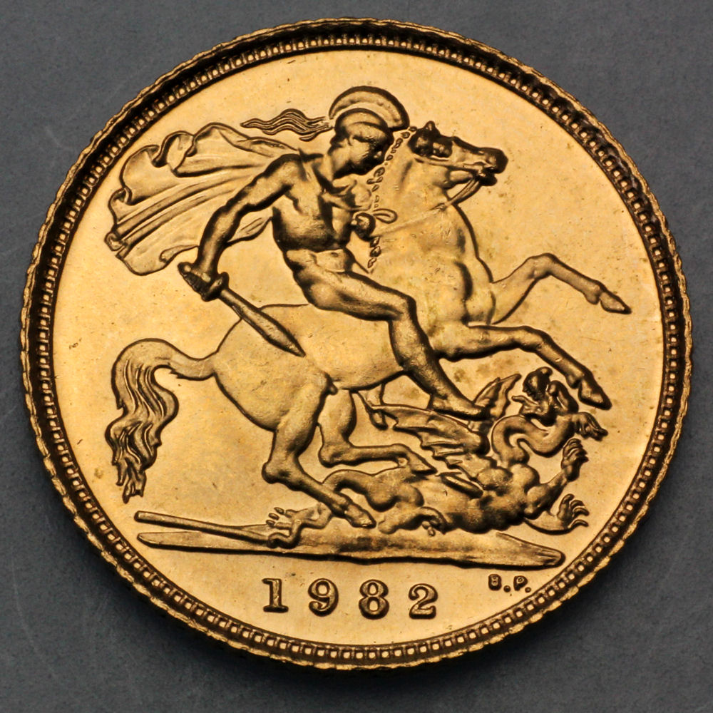 Goldmünze 1/2 Sovereign "Elizabeth II." (Großbritannien) - Detailansicht 3