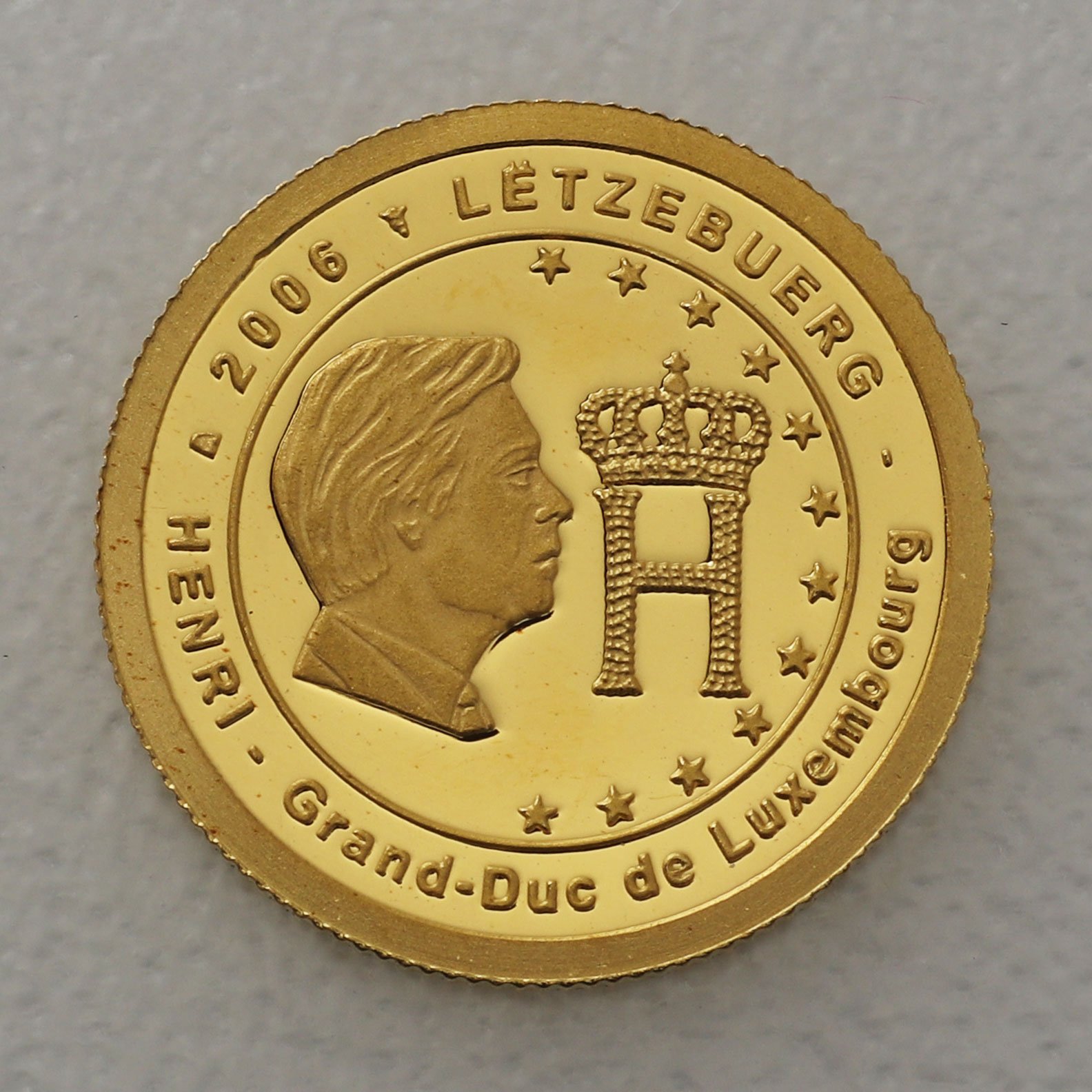 Goldmünze 1/25oz "Luxemburg" 2006 Henri Grand-Duc de Luxembourg (Liberia) - Hauptansicht