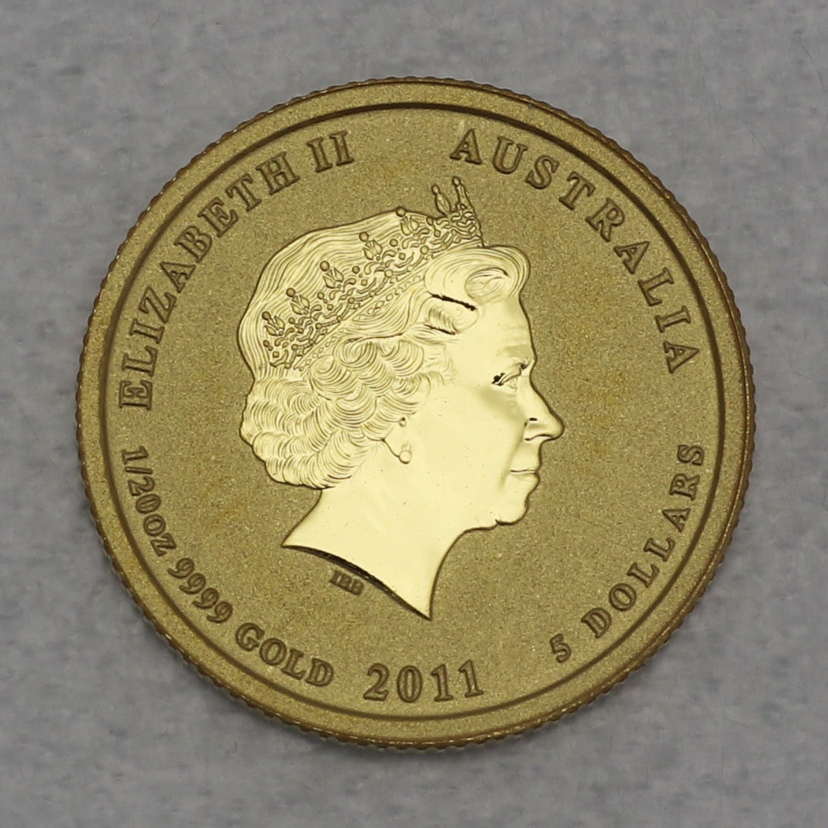 Goldmünze 1/20oz "Hase" 2011 (koloriert) Lunar II – Year of the Rabbit (Australien) - Detailansicht 1