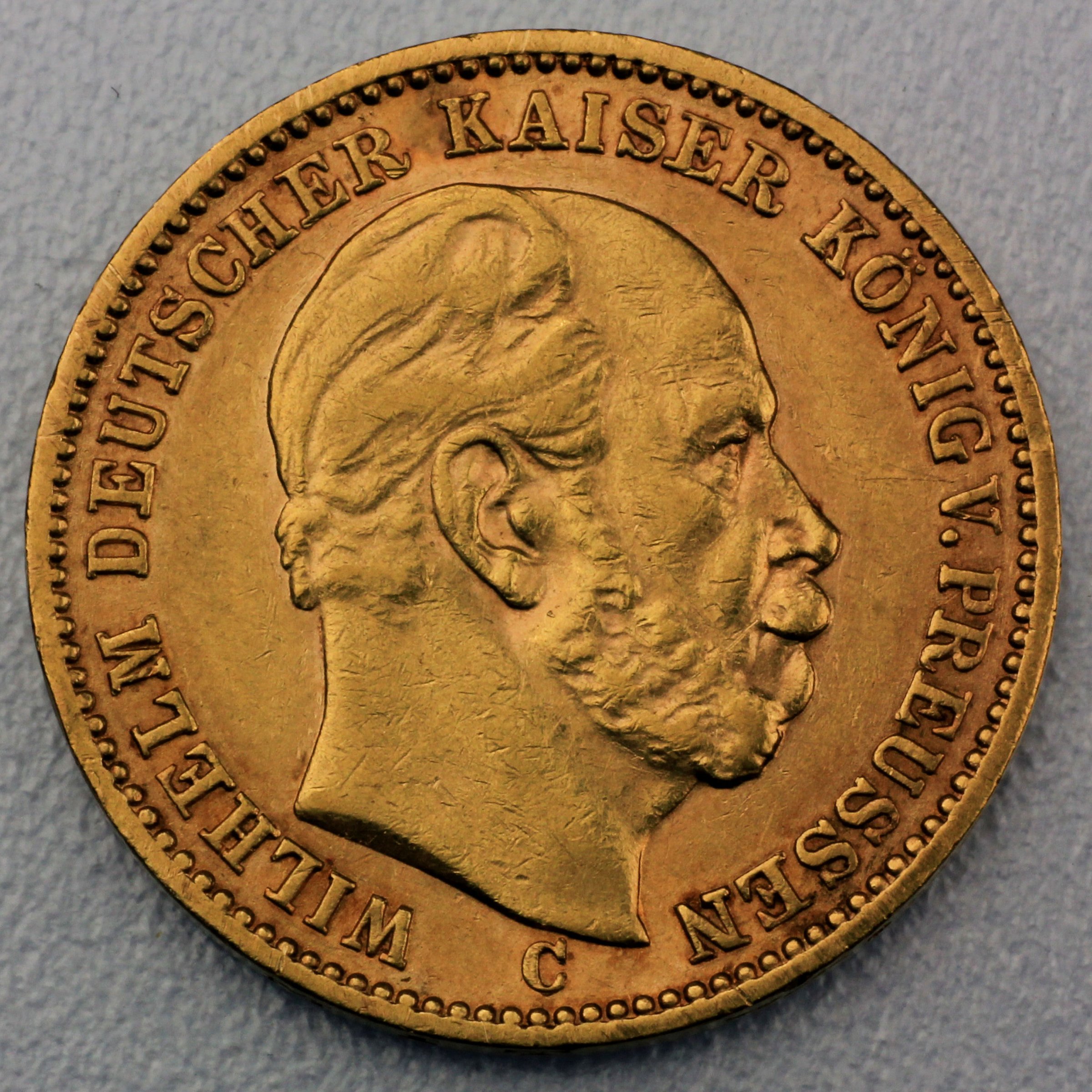 Goldmünze 20 Mark "Wilhelm I." 1877-C J.246 (Preußen) - Hauptansicht