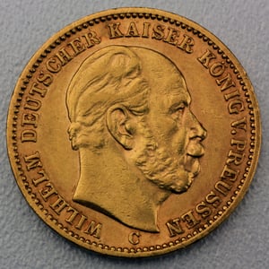 Goldmünze 20 Mark "Wilhelm I." 1877-C J.246 (Preußen) - Hauptansicht