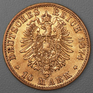 Goldmünze 10 Mark "Wilhelm I." 1874-A J.245 (Preußen) - Miniaturansicht 2