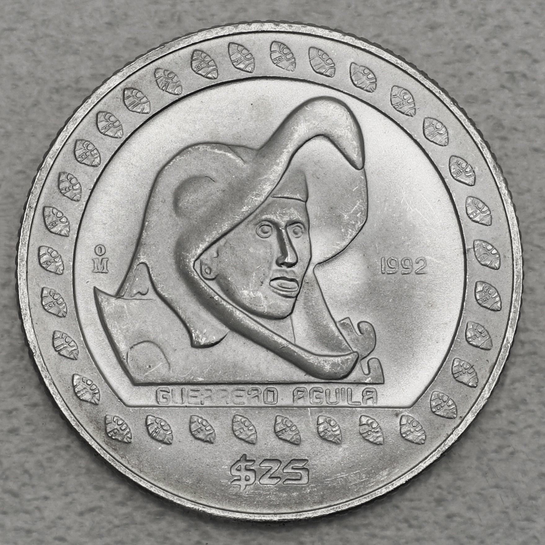 Silbermünze 1/4oz "Guerrero Aguila" 1992 Präkolumbische Kulturen – Azteken (Mexiko) - Hauptansicht