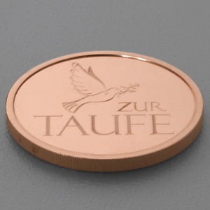 Kupfermedaille "Zur Taufe" Gravurmedaille - Miniaturansicht 3