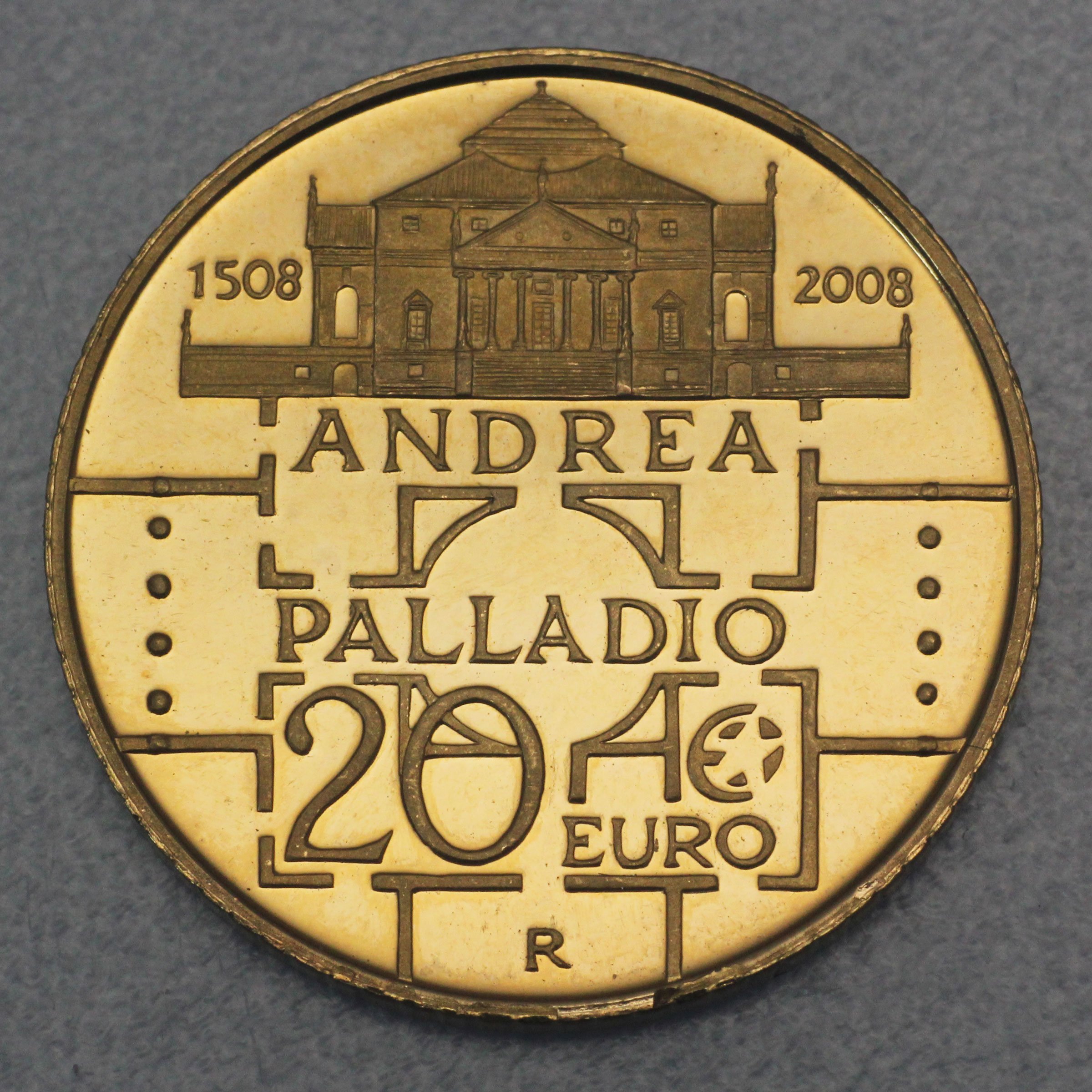 Goldmünze 20 Euro "Andrea Palladio" 2008 (Italien) - Detailansicht 1