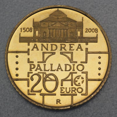 Goldmünze 20 Euro "Andrea Palladio" 2008 (Italien) - Miniaturansicht 2